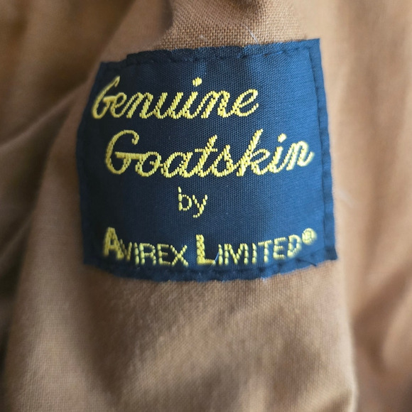 AVIREX New York Type A-2 US Army Air Forces Goat Skin Mens Bomber Jacket 42 - Picture 10 of 11